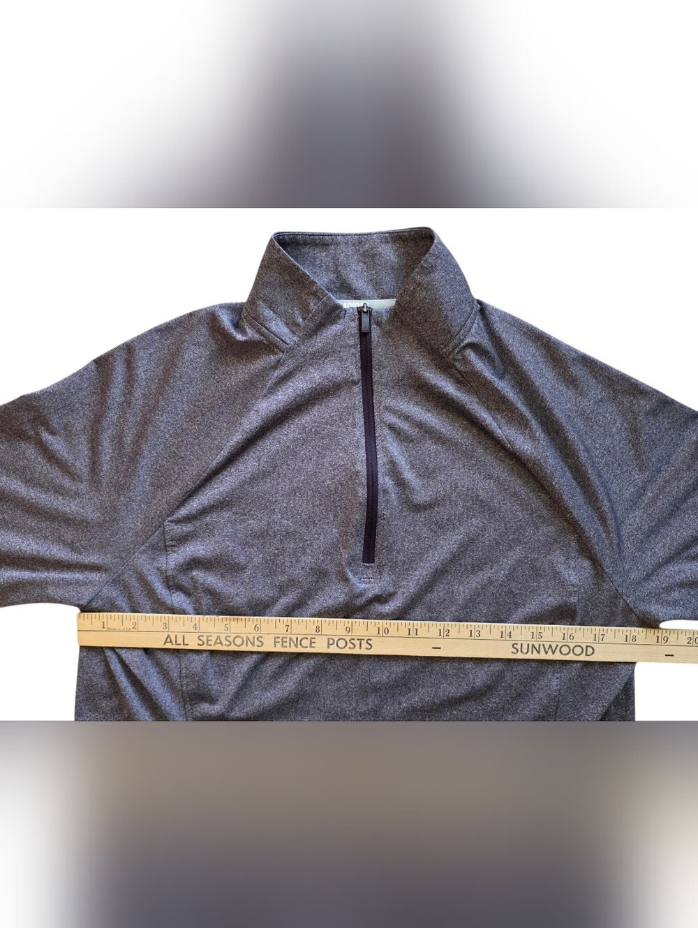 Adidas Golf Purple Gray Heathered 1/4 Zip Performance Pullover Yoga Running - Picture 6 of 8